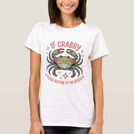 Se Crabby, Por Favor, Volte Para A Camiseta Praia