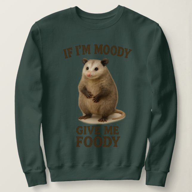 Se Estou Mal-Humorada Me Dê Comida Camiseta de Gam (Frente do Design)