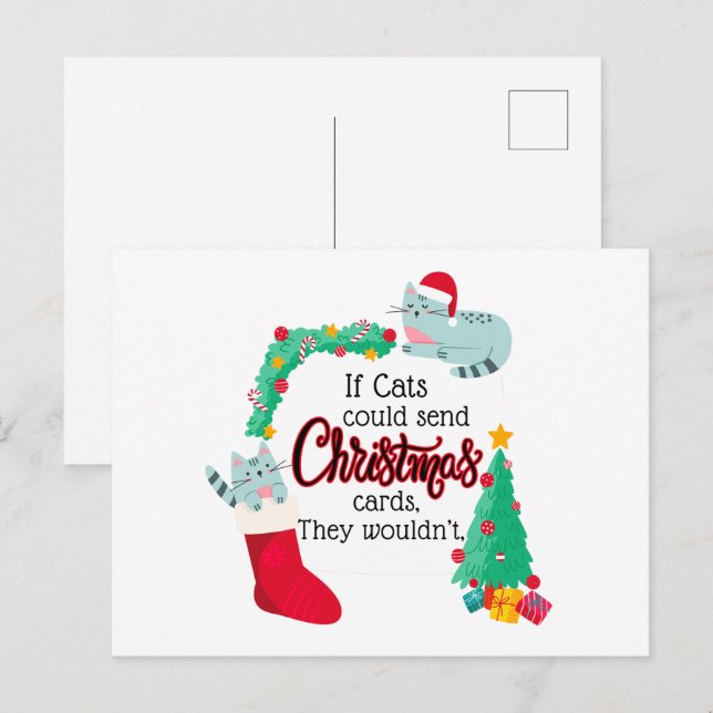 Se Gatos Enviassem Cartões De Natal, Eles não... (Frente/Verso)
