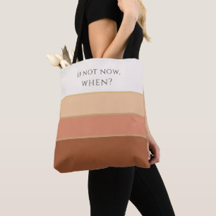 Se Não Agora, Quando? Bolsa Tote Listrada Premium