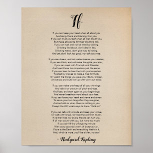 Se Poema de Rudyard Kipling Poster vintage