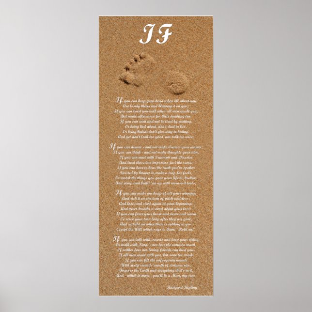 Se - Rudyard Kipling Poem Impressão (Frente)