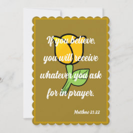 Se você acredita que receberá o cartão Matthew 21: