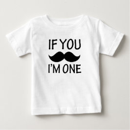 Se você bigode eu sou uma camisa engraçada de bebê
