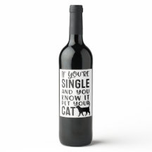 Se você é solteiro e sabe disso, rótulo de vinho