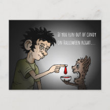 Se você ficar sem doce cartão de Dia das Bruxas