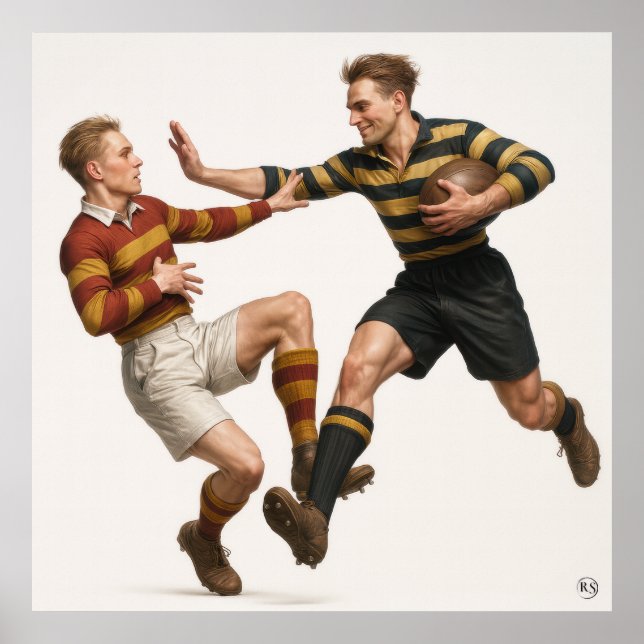 Se você for alto - Vintage Rugby Impressão (Frente)