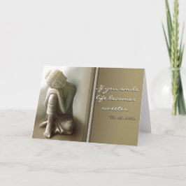 Se você sorri… cartão das citações de Buddha