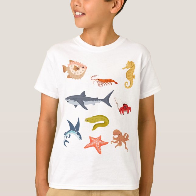 Sea Creatures T-shirt (Frente)