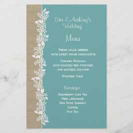 Sea Garland Teal Menu