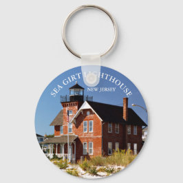 Sea Girt Lighthouse, Nova Jersey Round Chaveiro
