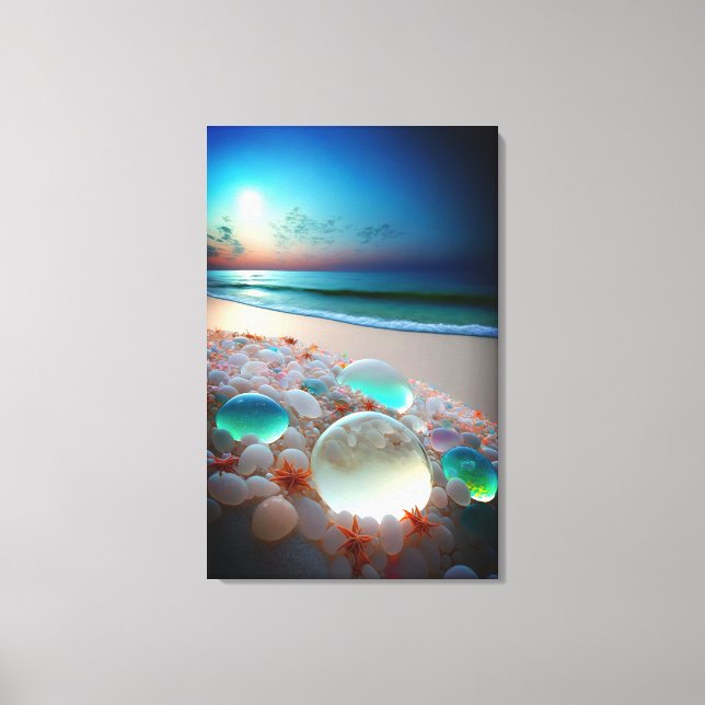 Sea Glass Beach Canvas Print (Frente)