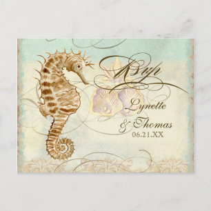 Sea Horse Coastal Beach - Cartão postal de respost