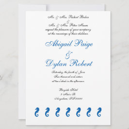 "Sea Horse Serenity" Convites de Casamento