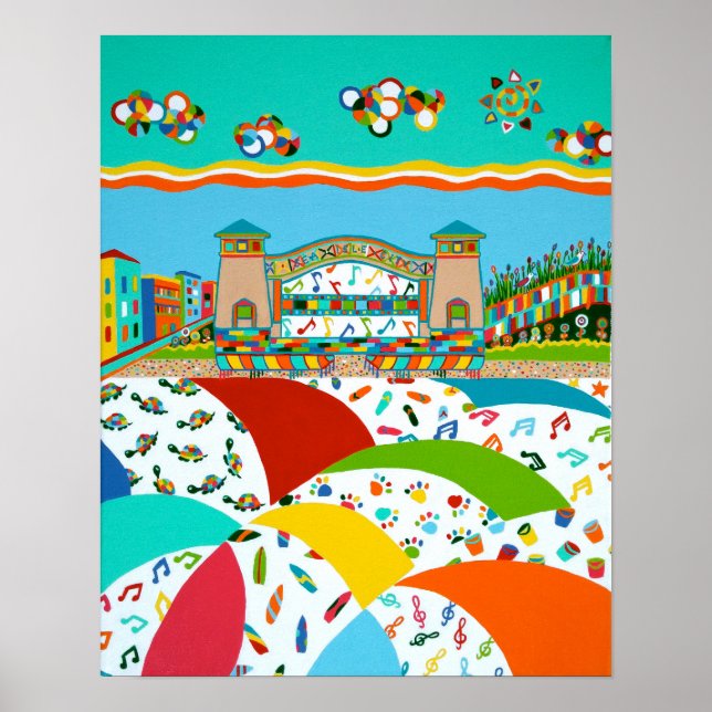 Sea Isle City Banda Shell Poster (Frente)