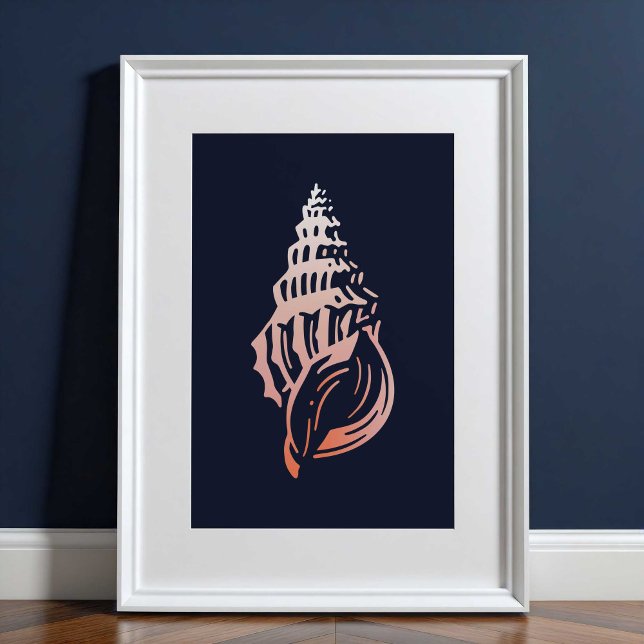 Sea Shell II Impressão | Impressão de Muralha da Z (Sea Shell Ocean Wall Art Poster Print | Wall Art by TinkPrints.)