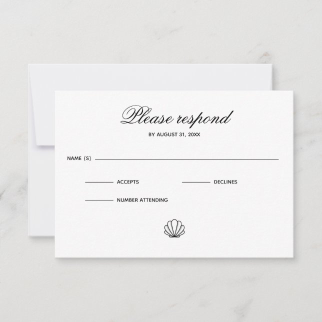 Sea Shell - Placa RSVP (Frente)