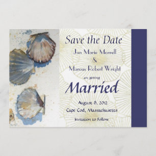 Sea Shells Casamento Salve o Cartão de Data