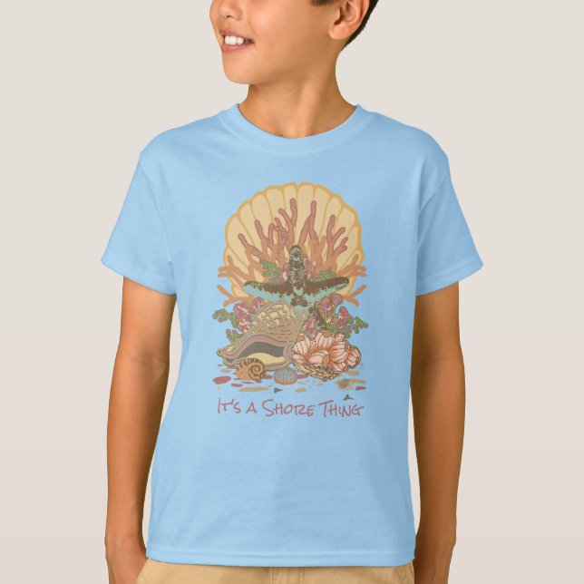 Sea Shore Beach Vibe Coral e T-Shirt (Frente)