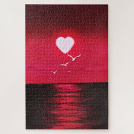 Sea Sunset Love Quebra-cabeça Romântico - Pintura