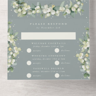 Seafoam Green Snowberry+Eucalyptus Casamento no in
