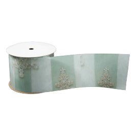 Seafoam Stiped Velvet-Look Diamond Trees