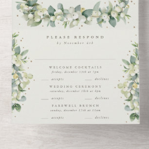 Seafoam Verde/Cream Snowberry + Eucalipto Casament