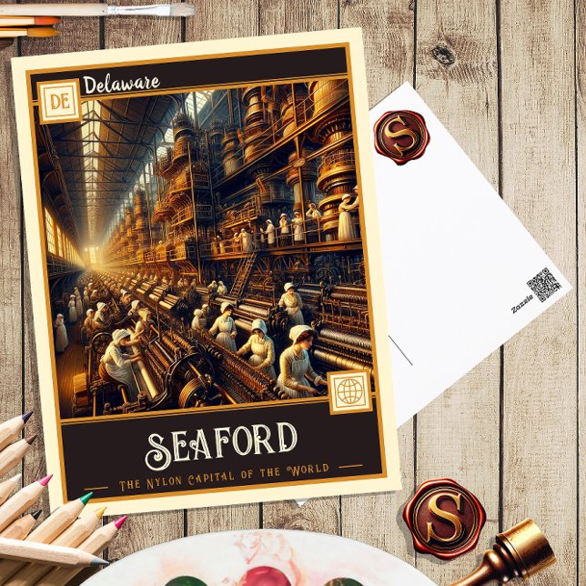 Seaford, Delaware | Cartão postal Vintage (Criador carregado)