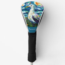 Seagull Van Gogh Style Beach Personalizado