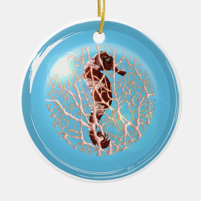 Seahose em um ornamento da bolha (Frente)