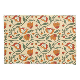 Seamless floral pattern in beige background