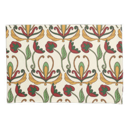 Seamless floral pattern with red and yellow 