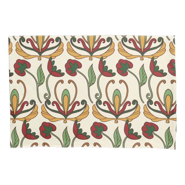 Seamless floral pattern with red and yellow  (Frente-Esquerda)