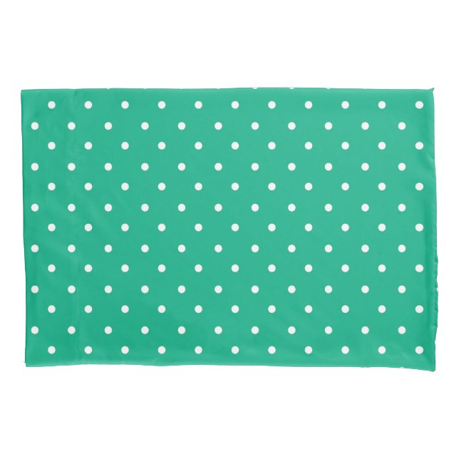 Seamless solid teal polka dot pattern (Frente-Esquerda)