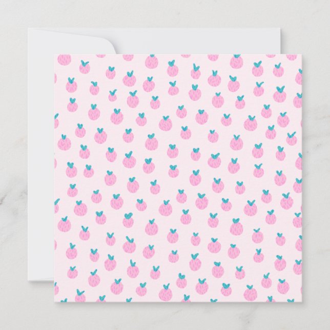 Seamless Strawberry Pattern – Pastel Pink Cute  (Frente)