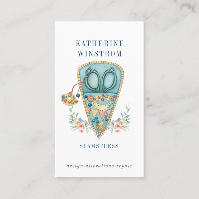 Seamstress Tailor Cartão de visita (Frente)