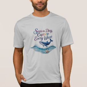 Seas the Day – Camiseta Ativa Whale Wave Oceano E
