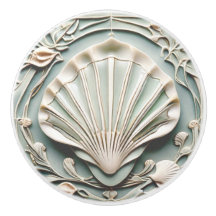 Seashell Art Nouveau Faux Alivio Casa Branca
