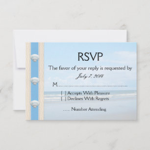 Seashell Beach Wedding RSVP