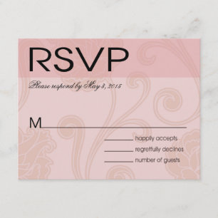 Seashell Dreams Beach Weding RSVP rosa
