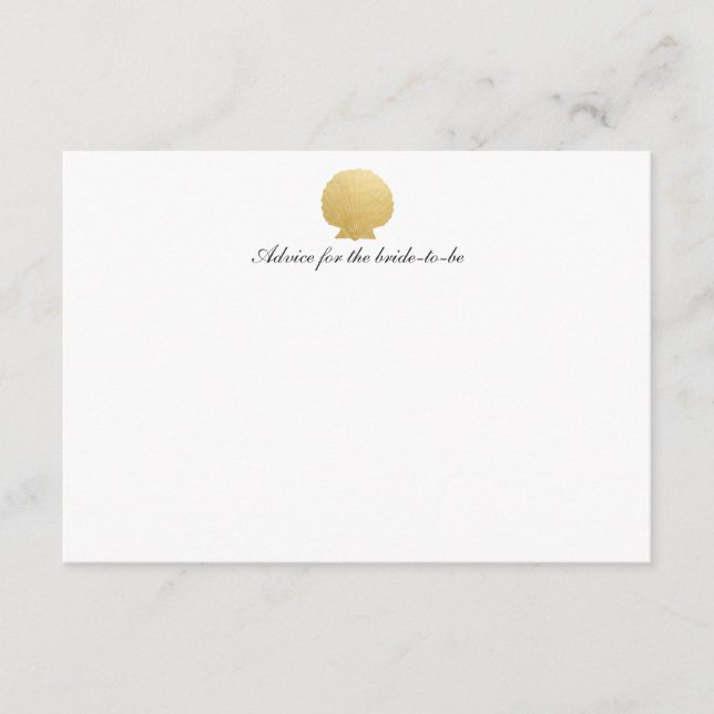 Seashell Faux Gold Foil | Conselho de Casamento Oc (Frente)
