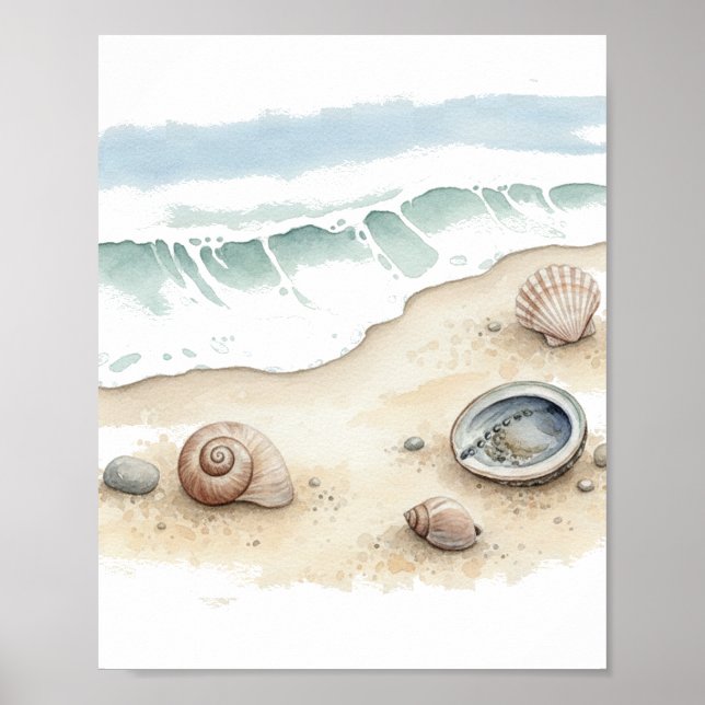 Seashell & Sand – Water Poster Paper (Semi-Gloss) (Frente)