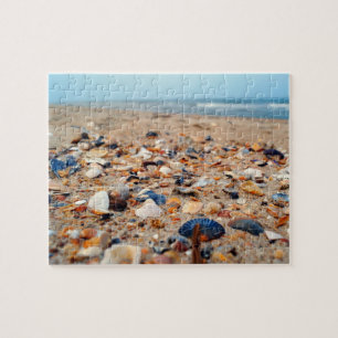 Seashells no quebra-cabeça da praia
