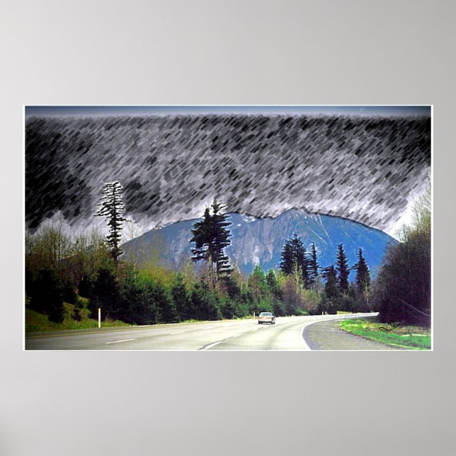 Seattle Rain Impressão (Frente)