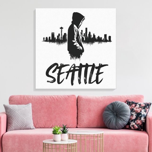 Seattle Skyline Urban Canvas Art (Insitu(Sala de estar))