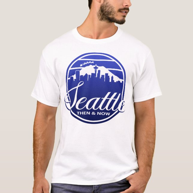 Seattle Then & Now T-Shirt (Frente)