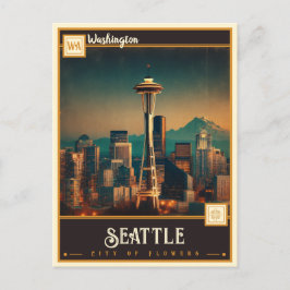 Seattle, Washington| Cartão postal Vintage