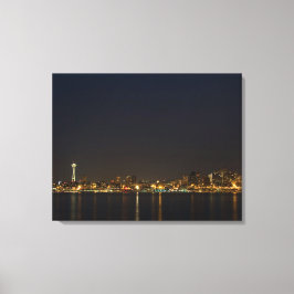 Seattle, Washington na Canvas 3 do Painel da Noite