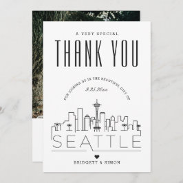 Seattle Wedding | Obrigado + Cartão com fotos