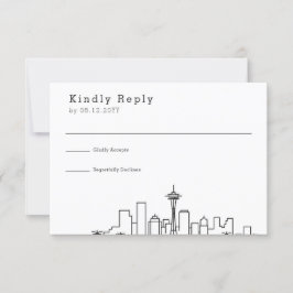 Seattle Wedding | RSVP Skyline Estilizado